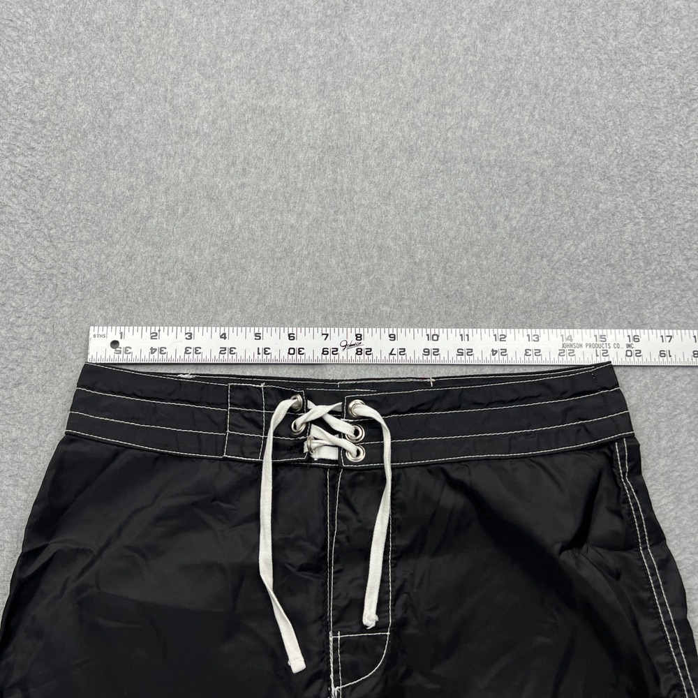 Birdwell Beach Britches Board Shorts Mens 30 Black Lace Up Swim Stitch USA Made - Picture 11 of 16
